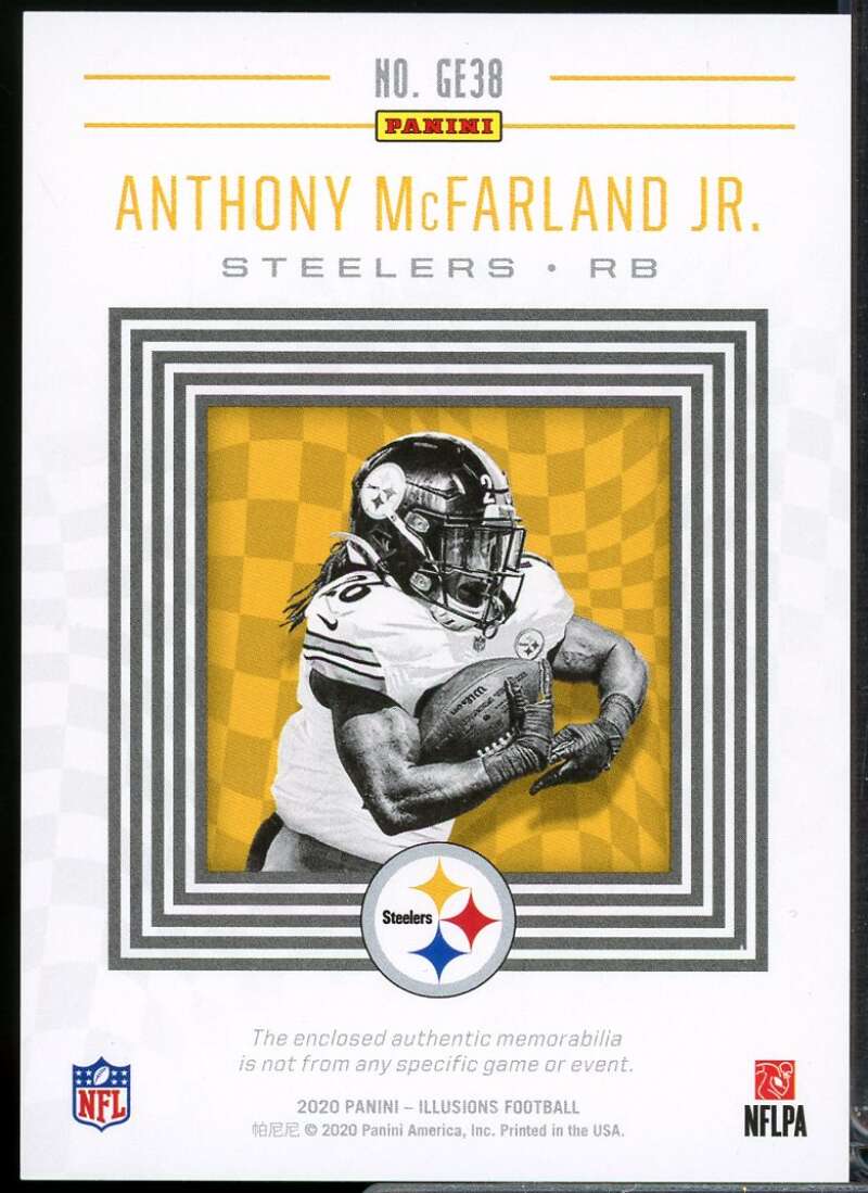 Anthony McFarland Jr. Rookie 2020 Panini Illusions Great Expectations Relics #38  Image 2