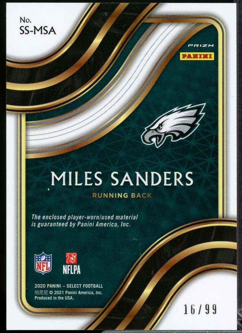 Miles Sanders Card 2020 Select Select Swatches Prizm #8  Image 2