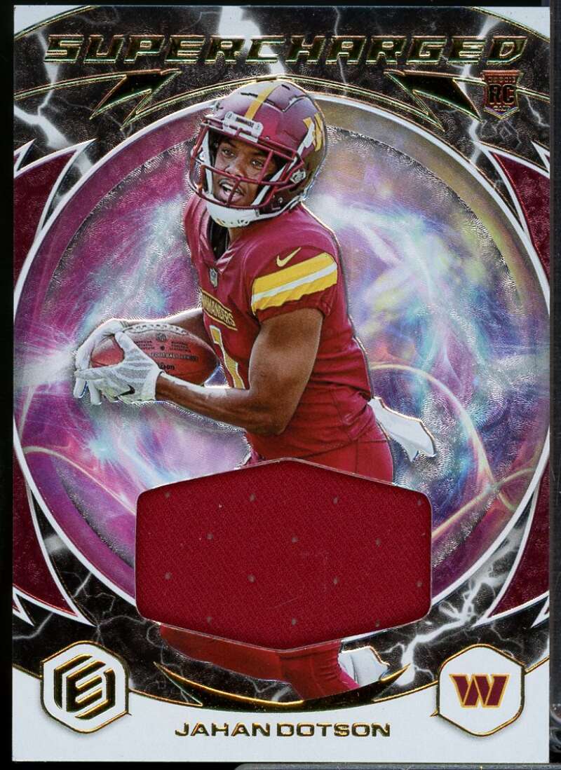 Jahan Dotson Rookie Card 2022 Panini Elements Supercharged Jerseys #10  Image 1
