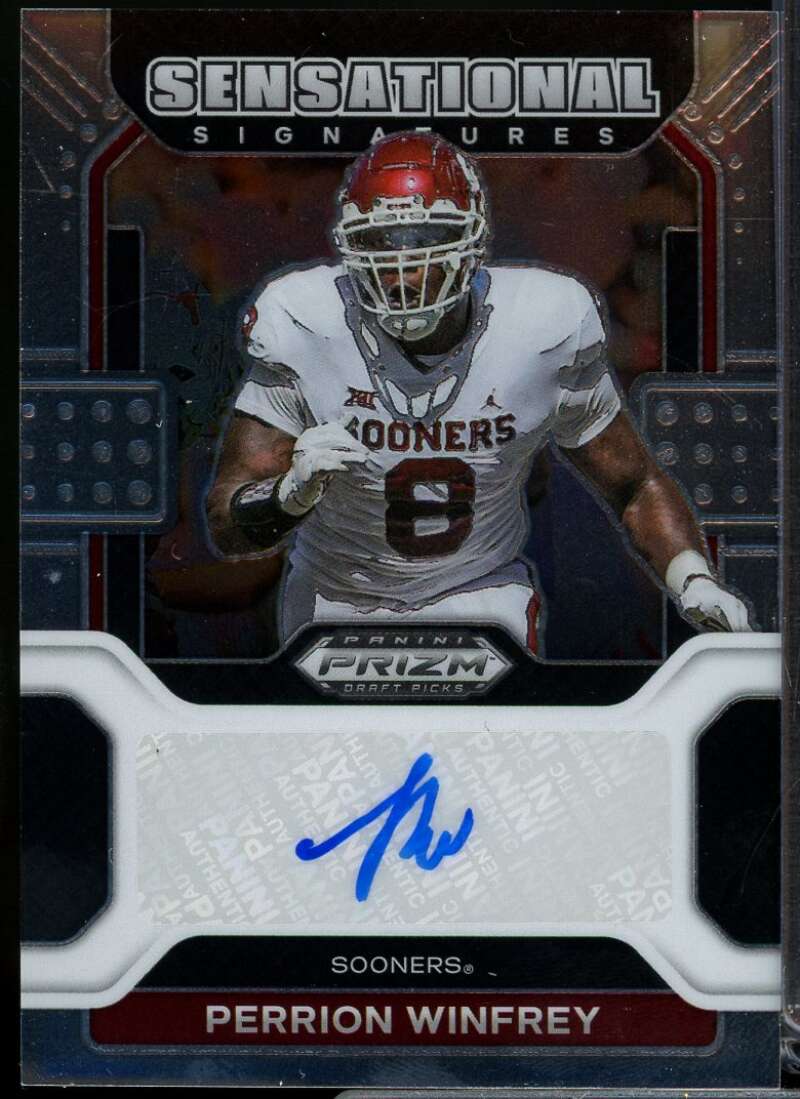 Percion Winfrey Card 2022 Panini Prizm Draft Picks Sensational Signatures #10  Image 1