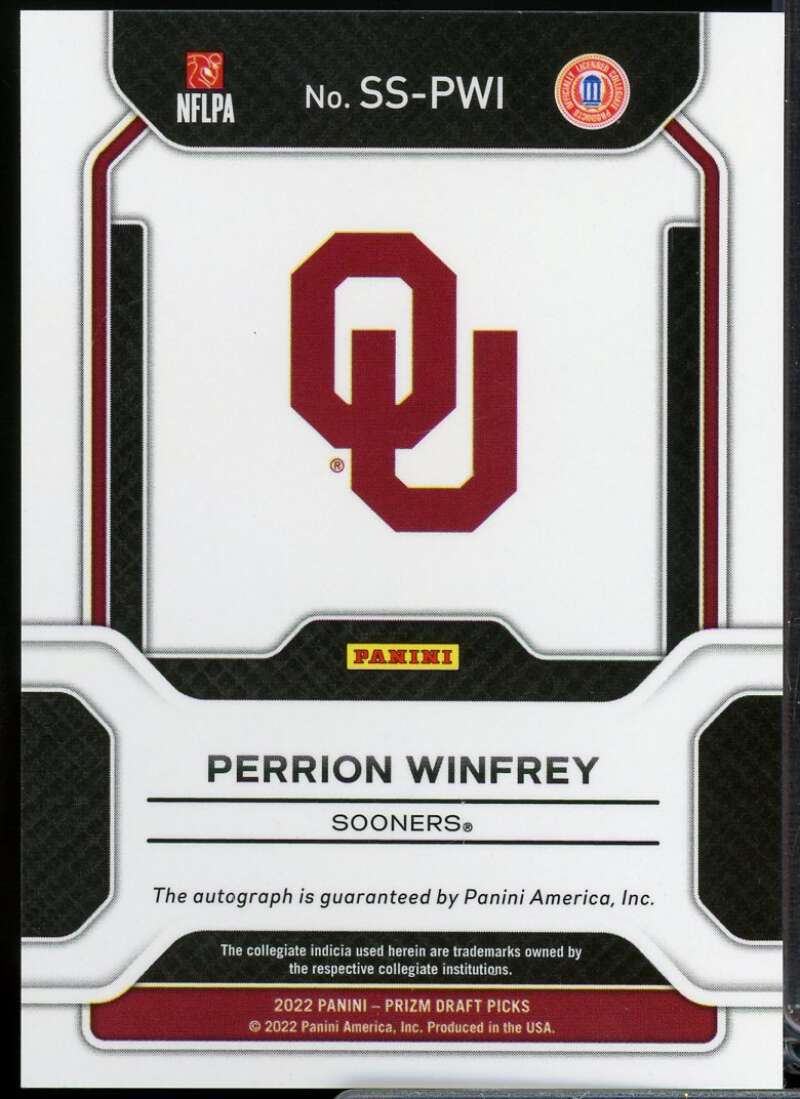Percion Winfrey Card 2022 Panini Prizm Draft Picks Sensational Signatures #10  Image 2