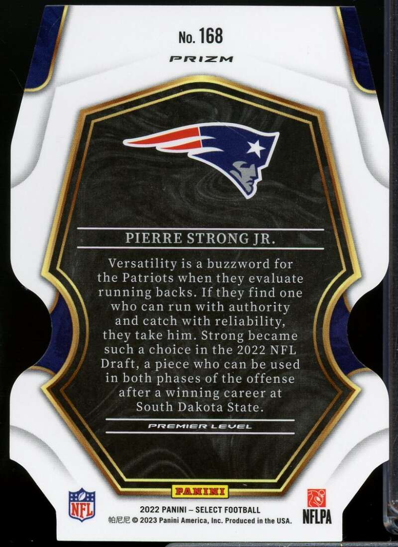 Pierre Strong Jr. Rookie Card 2022 Select Prizm Silver Die Cut #168  Image 2
