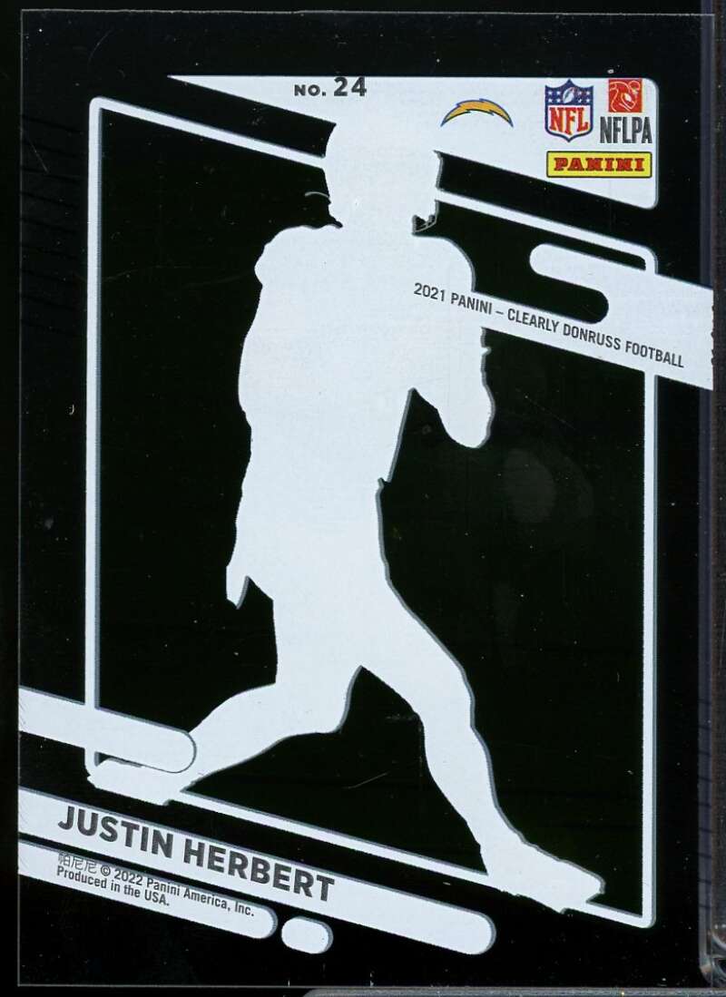 Justin Herbert Card 2021 Clearly Donruss #24  Image 2