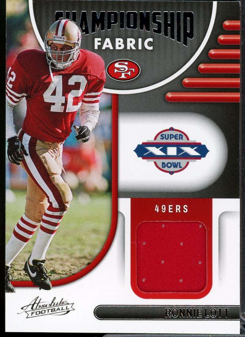 Ronnie Lott Card 2022 Absolute Championship Fabric #12  Image 1