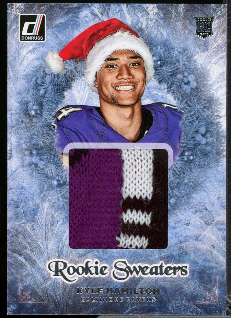 Kyle Hamilton Rookie Card 2022 Donruss Rookie Holiday Sweaters #38  Image 1