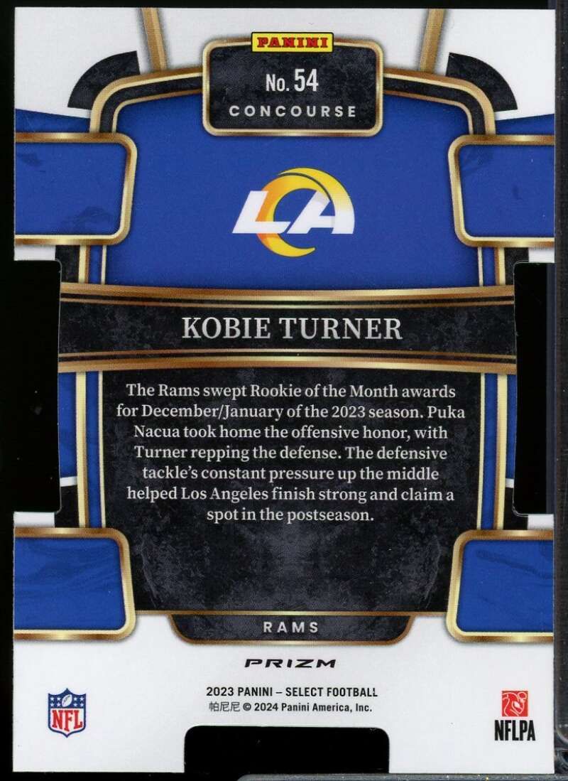 Kobie Turner Rookie Card 2023 Select Prizm Silver Die Cut #54  Image 2