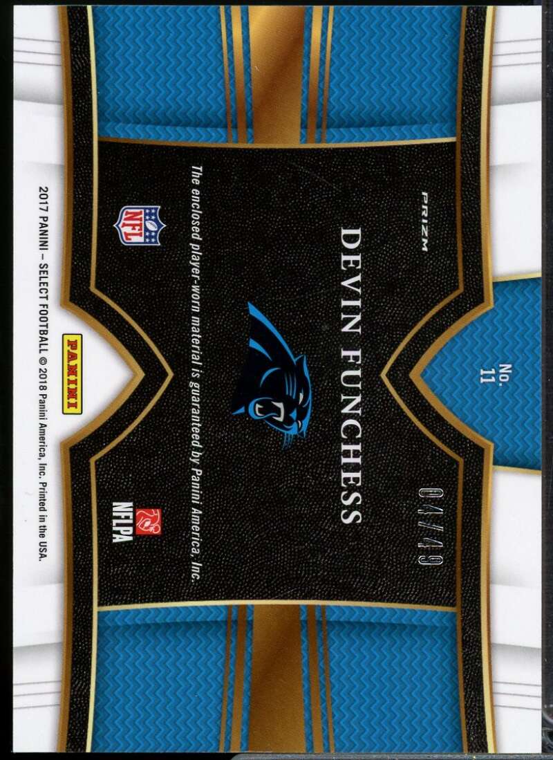 Devin Funchess Card 2017 Select Swatches Prizm Copper #11  Image 2