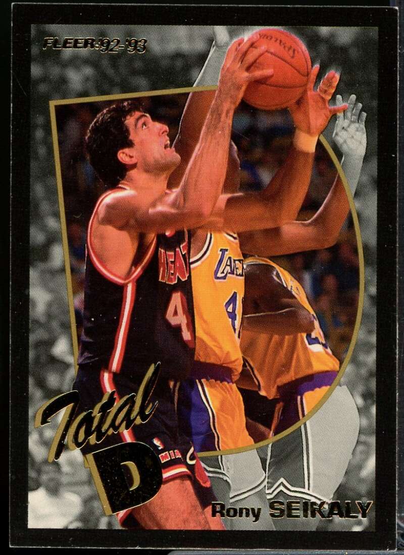 Rony Seikaly Card 1992-93 Fleer Total D #15  Image 1