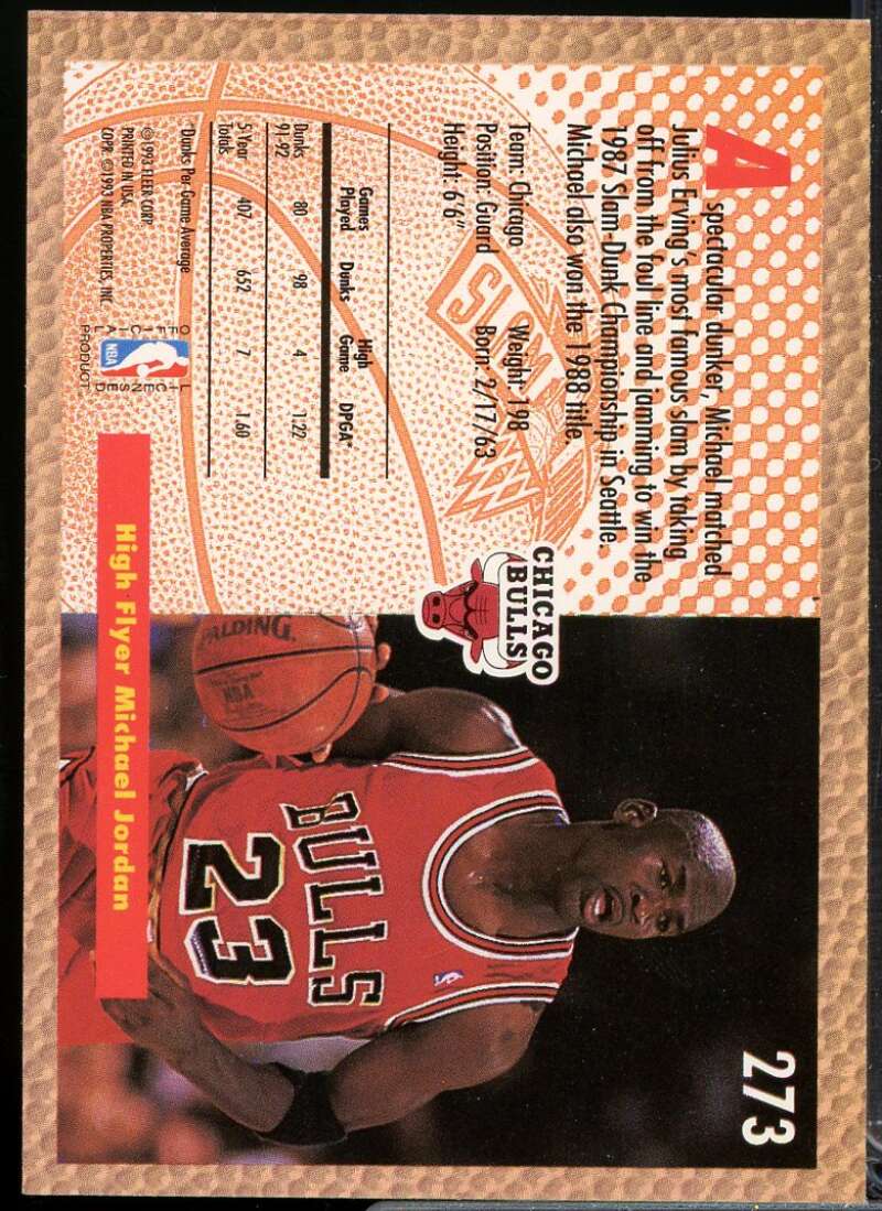Michael Jordan SD Card 1992-93 Fleer #273  Image 2