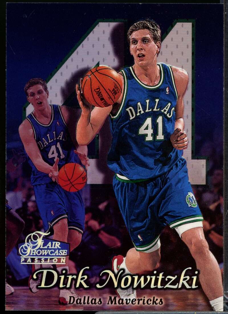 Dirk Nowitzki Rookie Card 1998-99 Flair Showcase Row 2 #16  Image 1