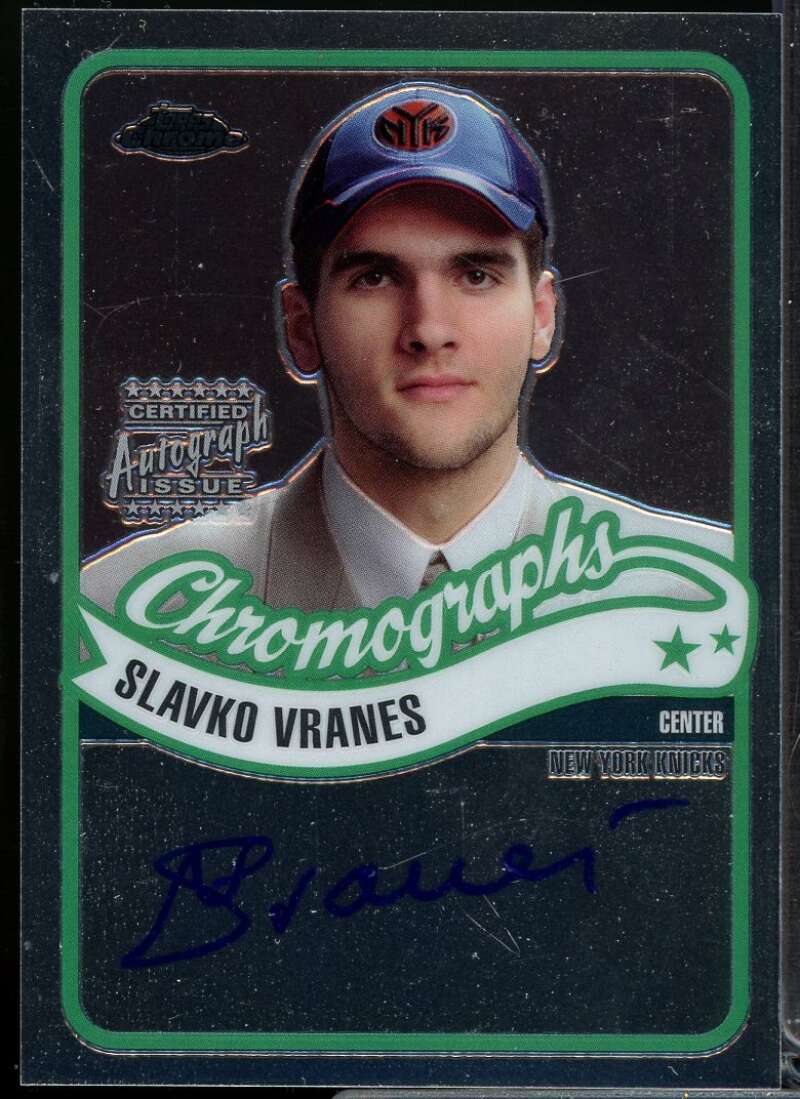 Slavko Vranes B Card 2003-04 Topps Chrome Autographs #CASV  Image 1