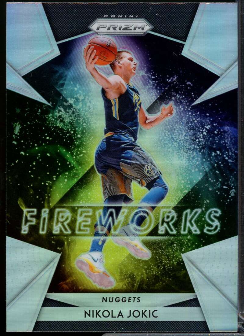 Nikola Jokic Card 2018-19 Panini Prizm Fireworks Prizms Silver #21  Image 1
