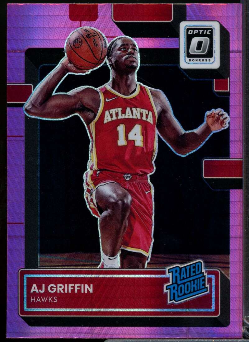 AJ Griffin Rookie Card 2022-23 Donruss Optic Hyper Pink #204  Image 1