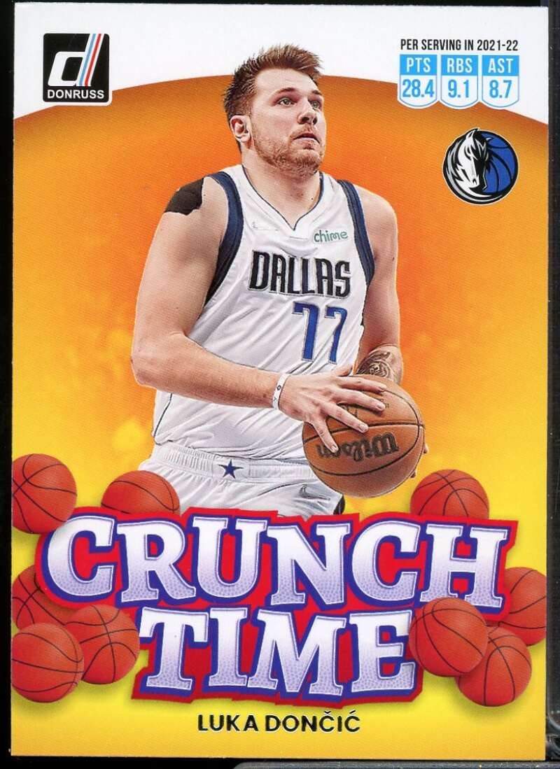 Luka Doncic Card 2022-23 Donruss Crunch Time #1  Image 1
