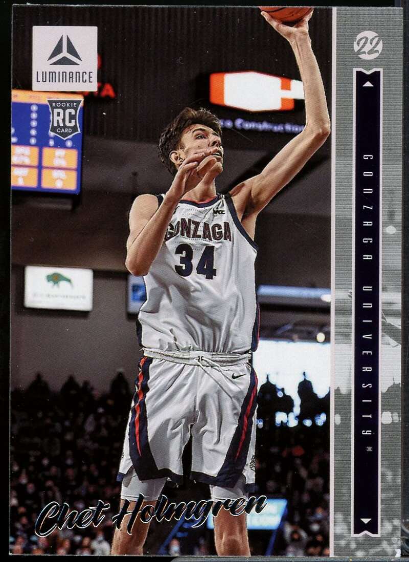 Chet Holmgren Rookie Card 2022-23 Panini Chronicles Draft Picks Luminance #1  Image 1