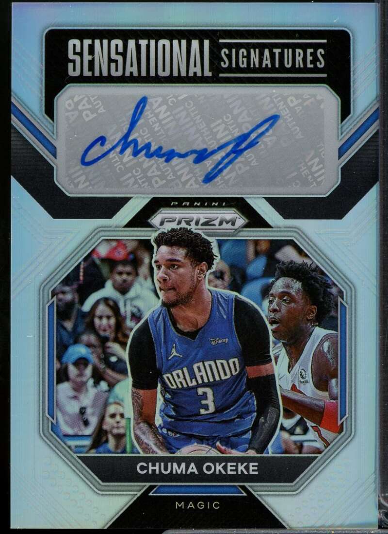 Chuma Okeke Card 2022-23 Panini Sensational Signatures Prizms Silver #23  Image 1