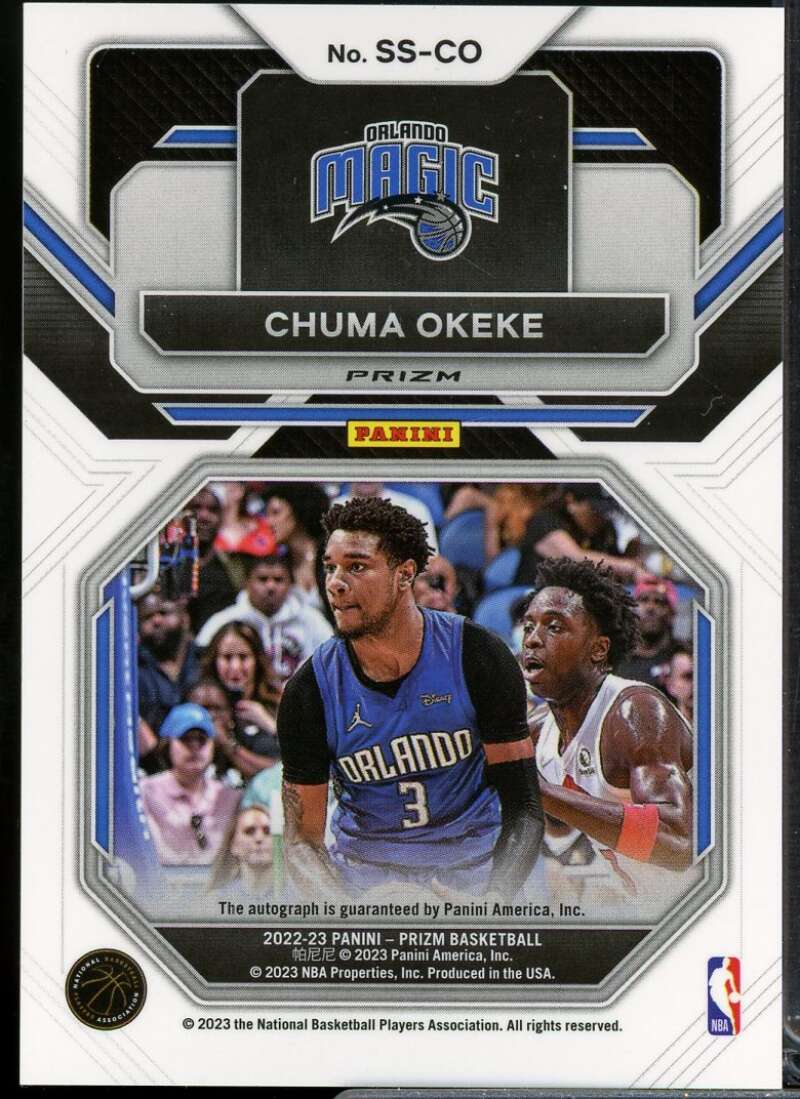 Chuma Okeke Card 2022-23 Panini Sensational Signatures Prizms Silver #23  Image 2
