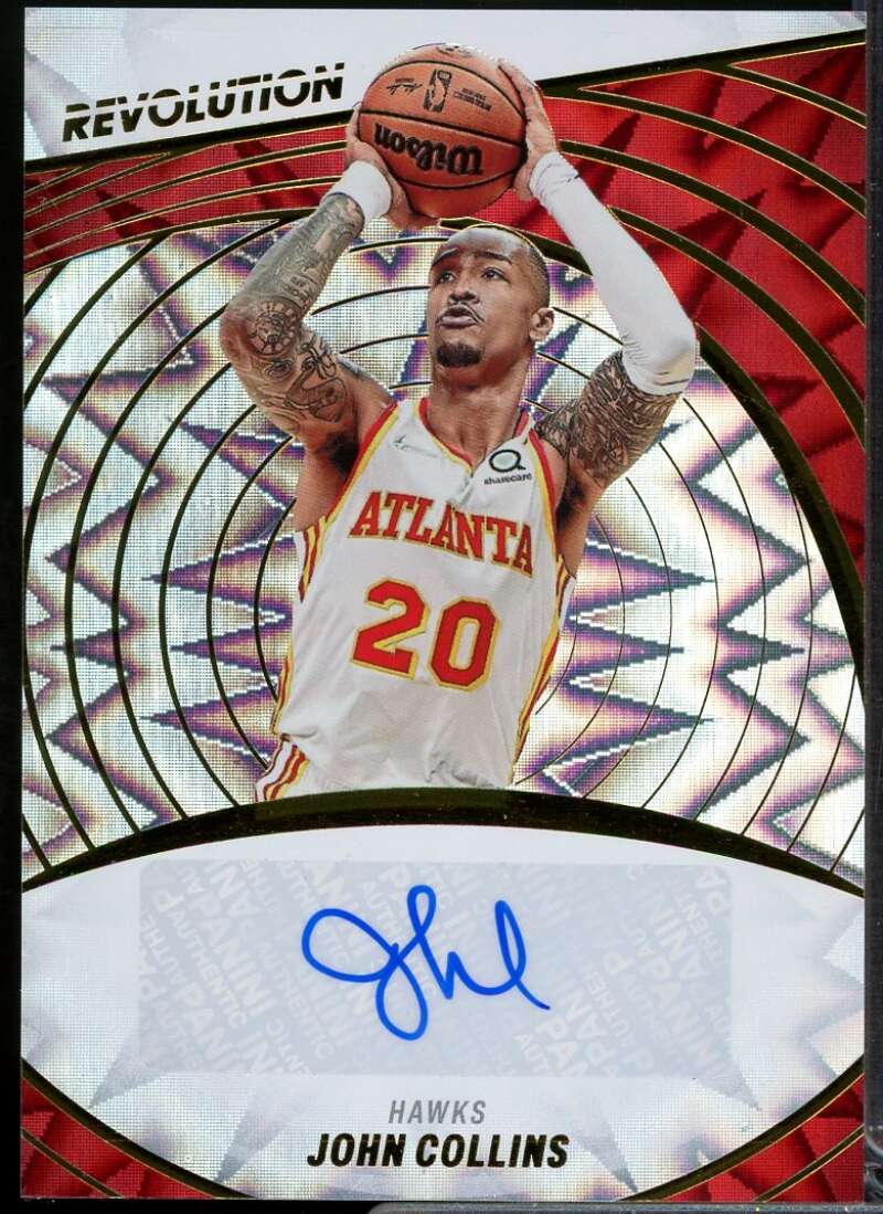 John Collins Card 2022-23 Panini Revolution Autographs Fractal #20  Image 1