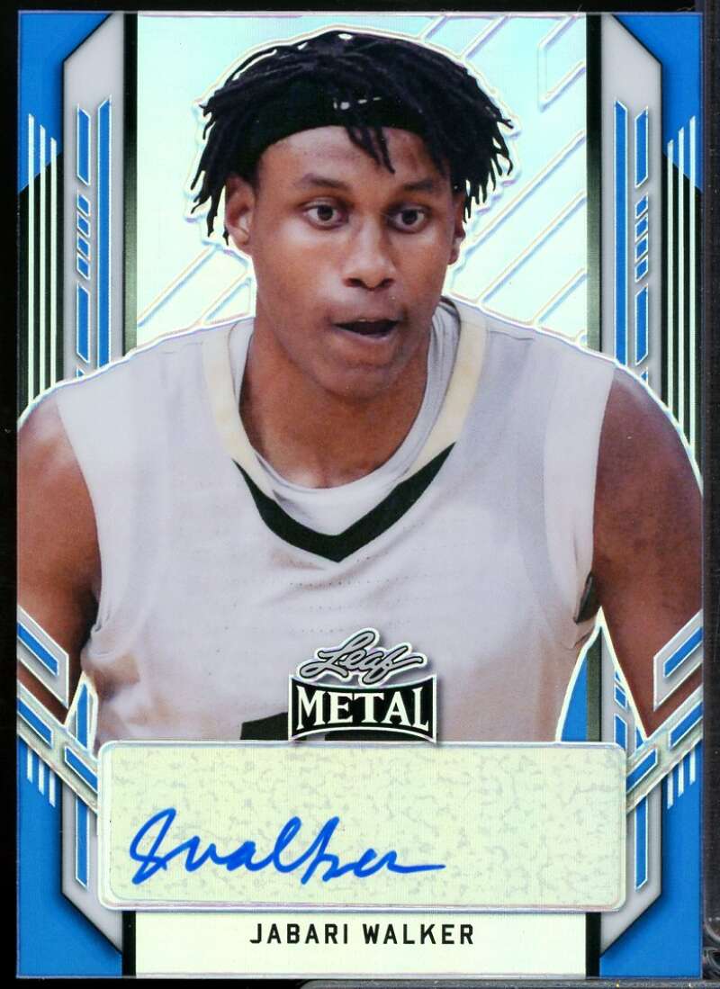 Jabari Walker Card 2021-22 Leaf Metal Portrait Blue #PAJW1  Image 1