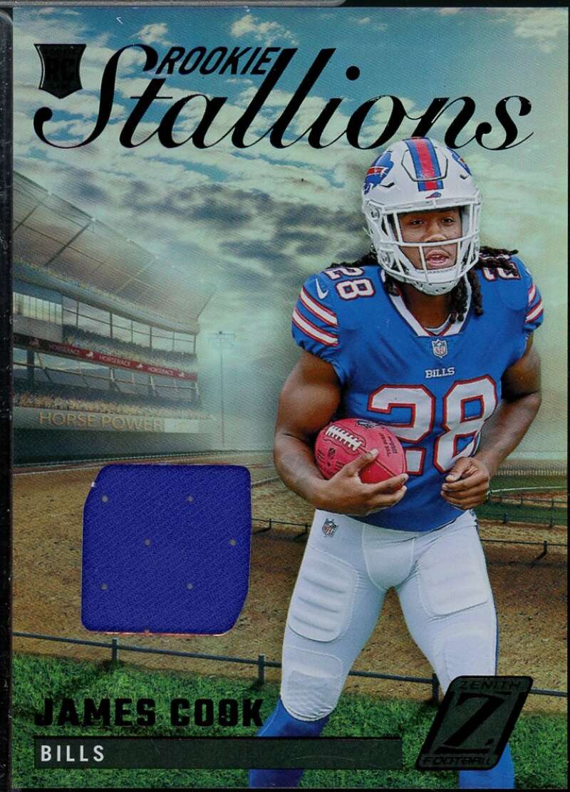 James Cook Rookie Card 2022 Zenith Rookie Stallions Materials #15  Image 1