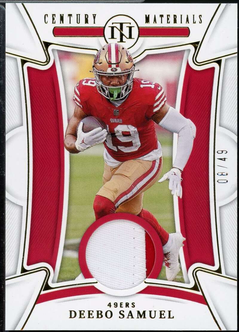 Deebo Samuel Rookie 2022 Panini National Treasures Century Materials Gold #58  Image 1