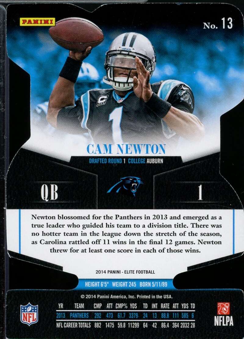 Cam Newton Card 2014 Elite Aspirations #13  Image 2