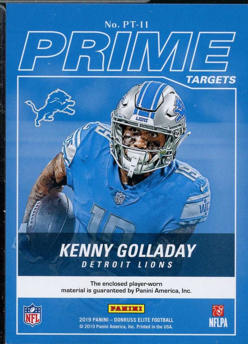 Kenny Golladay Card 2019 Elite Prime Targets Materials #11  Image 2