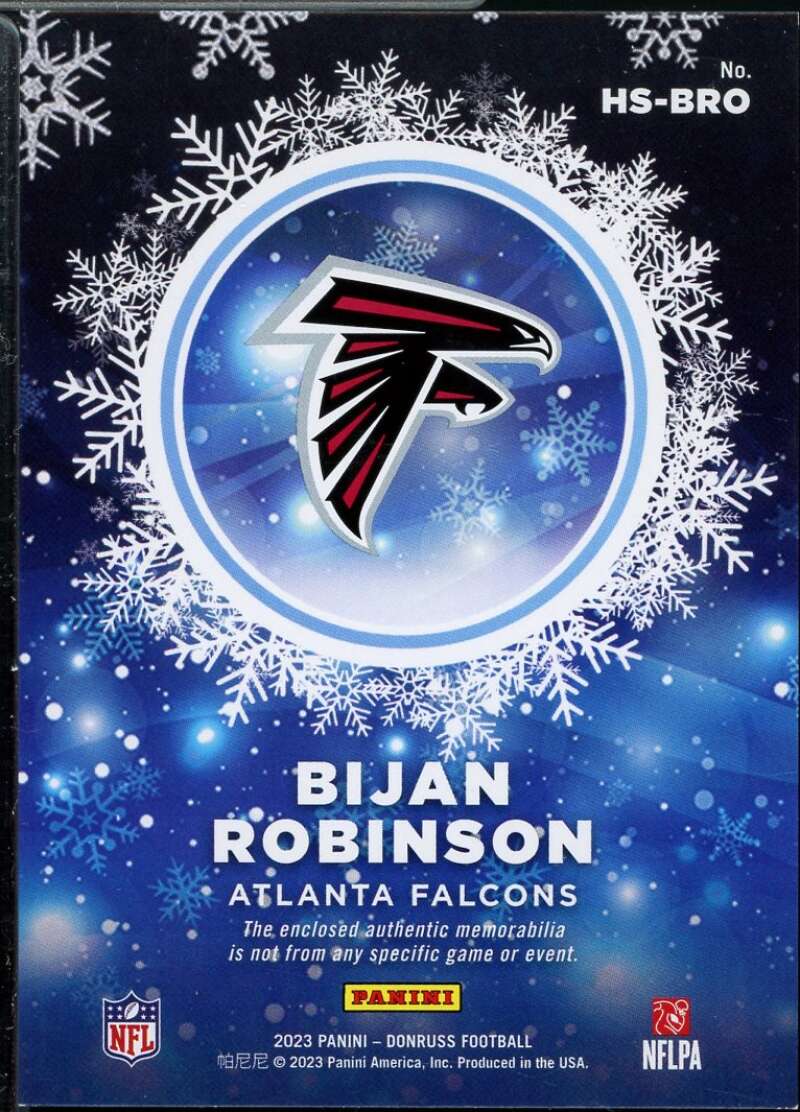 Bijan Robinson Card 2023 Donruss Rookie Holiday Sweater #6  Image 2