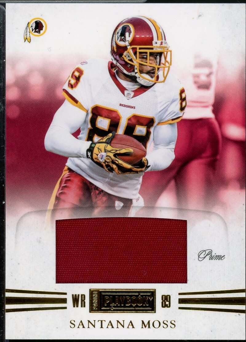 Santana Moss Card 2011 Panini Playbook Materials Prime #28  Image 1