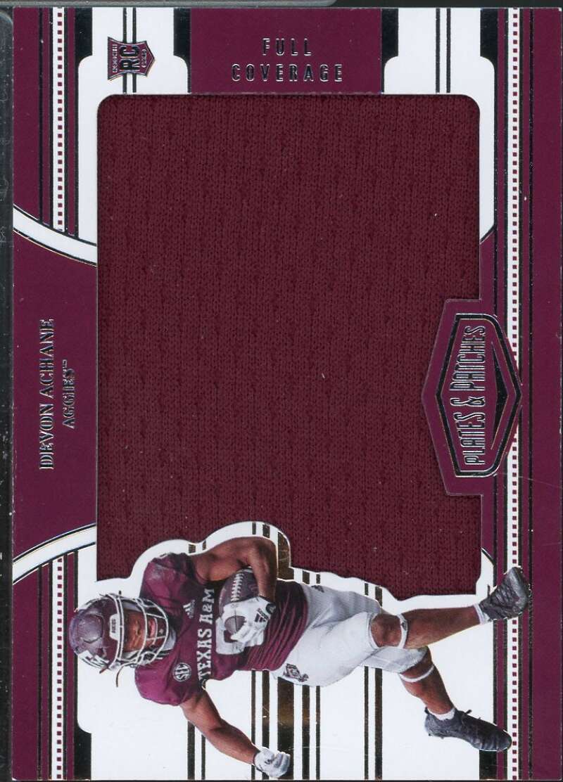 De'Von Achane 2023 Chronicles Draft Picks Plates Patches Full Coverage JSY #10  Image 1