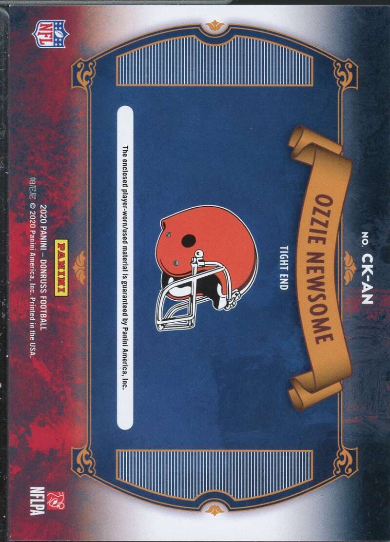 Ozzie Newsome Card 2020 Donruss Canton Kings Jerseys #4  Image 2