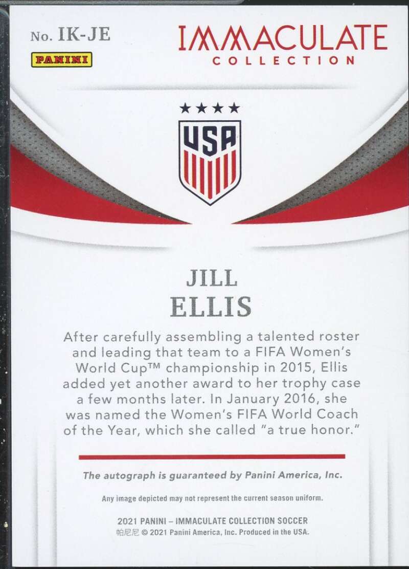 Jill Ellis Card 2021 Immaculate Collection Ink Bronze #17  Image 2