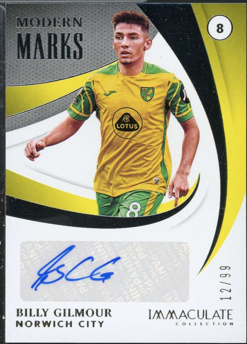 Billy Gilmour Card 2021 Immaculate Collection Modern Marks AU Premier League #5  Image 1