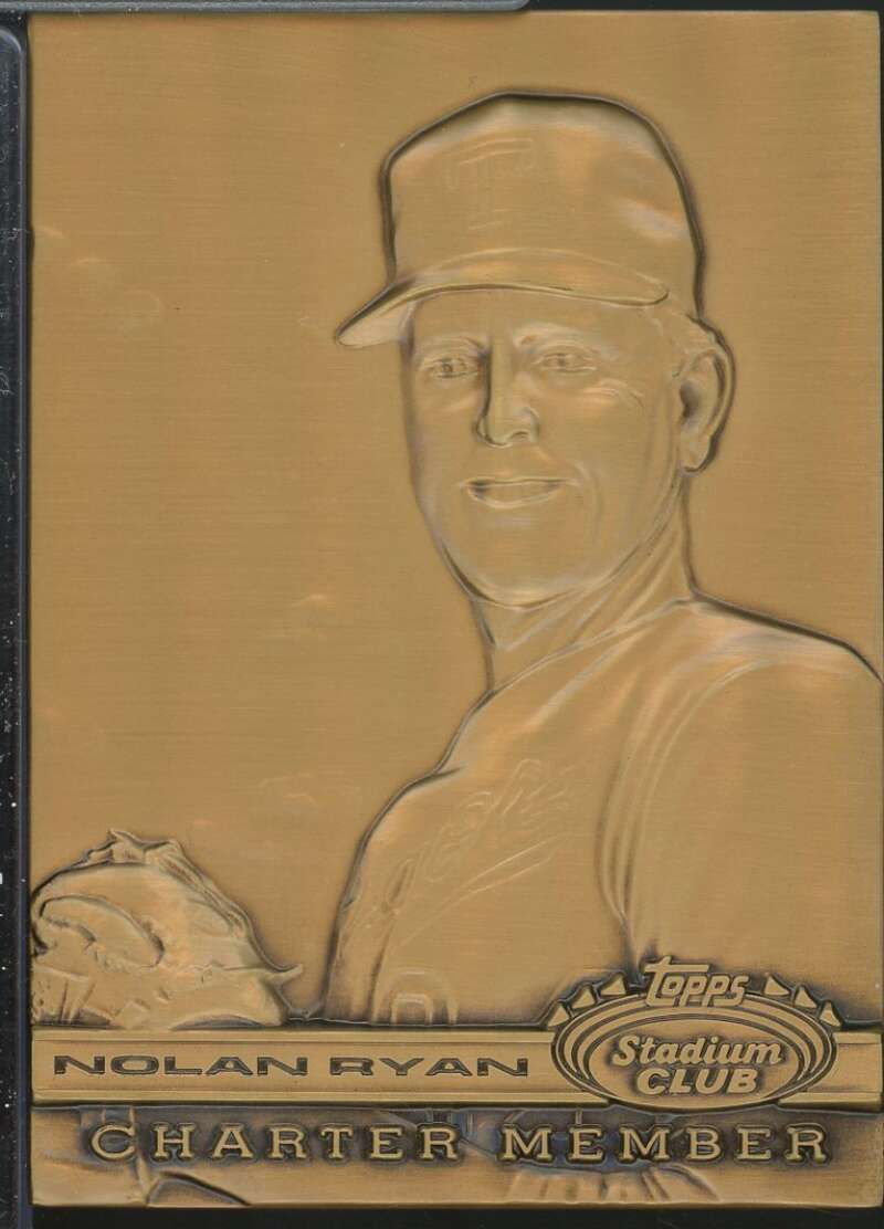 Nolan Ryan Bronze Medal Card 1991 Stadium Club Charter Member #NNO  Image 1