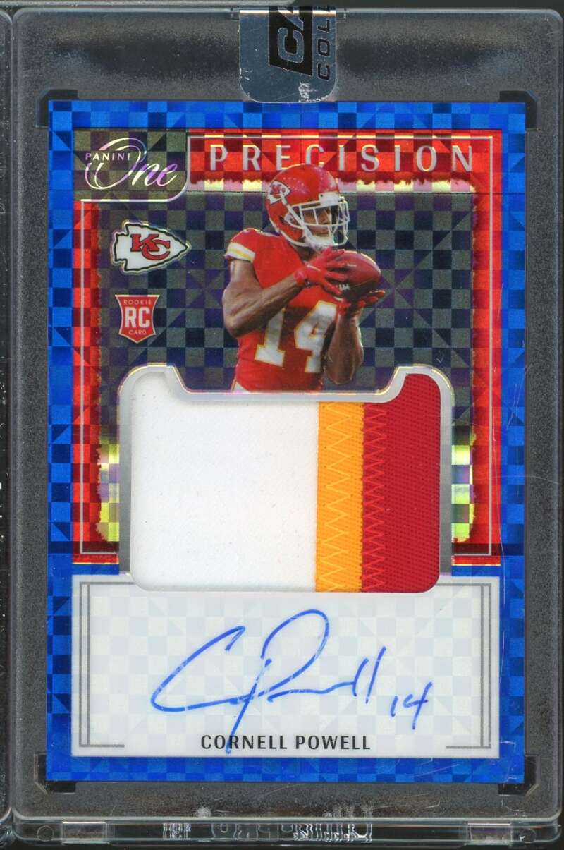 Cornell Powell Card 2021 Panini One Precision Rookie Patch Autographs Blue #329  Image 1