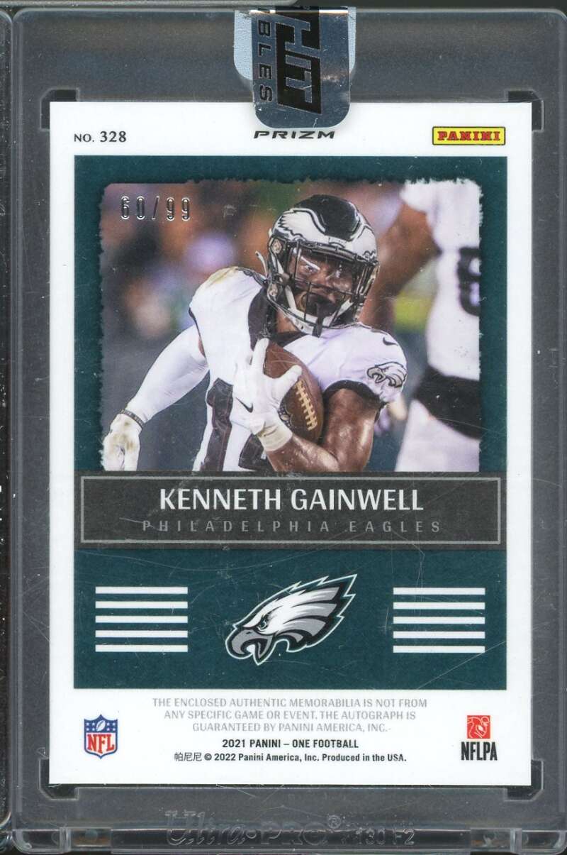 Kenneth Gainwell Card 2021 Panini One Precision Rookie Patch Autographs #328  Image 2