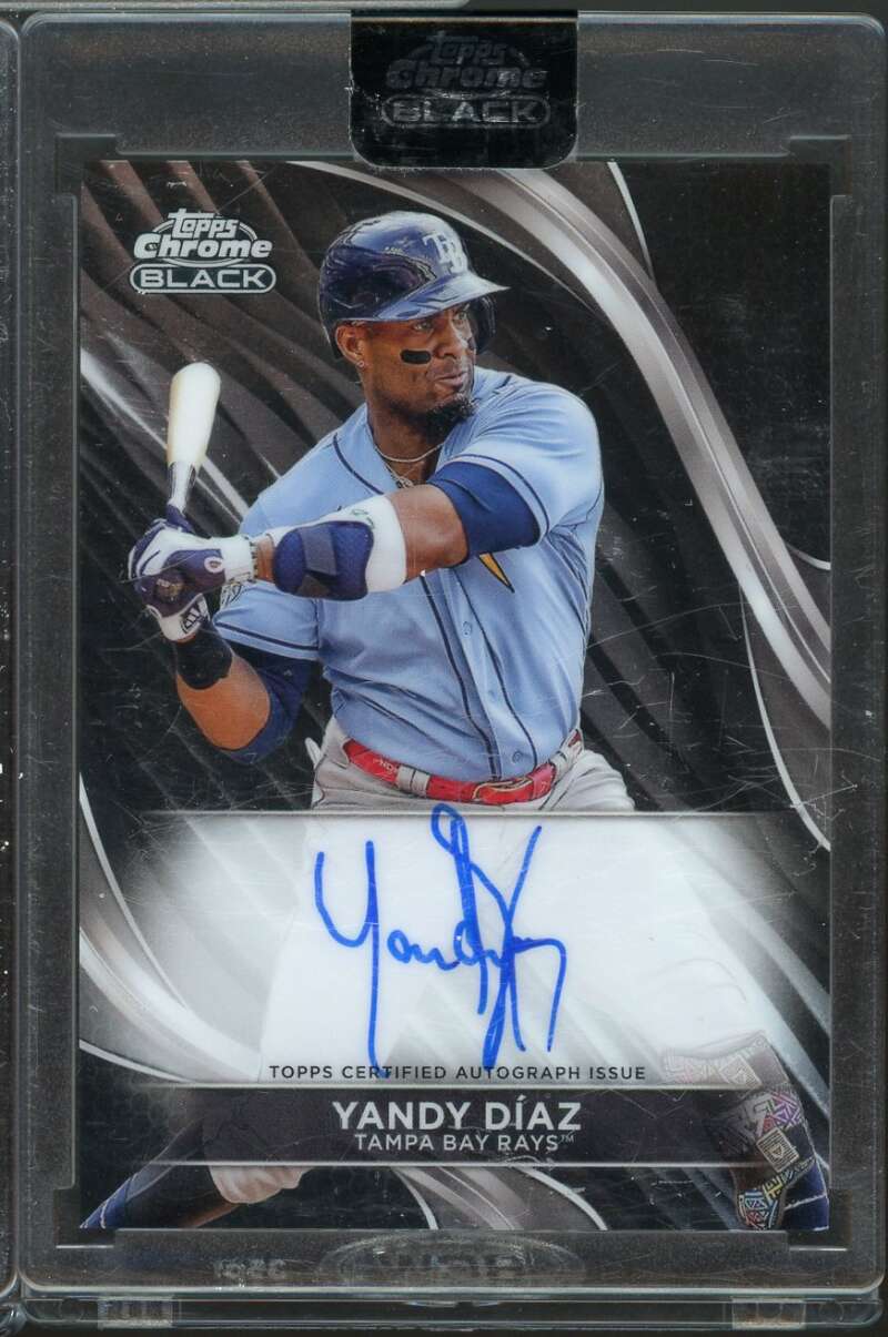 Yandy Diaz Card 2024 Topps Chrome Black Autographs #CBAYD  Image 1