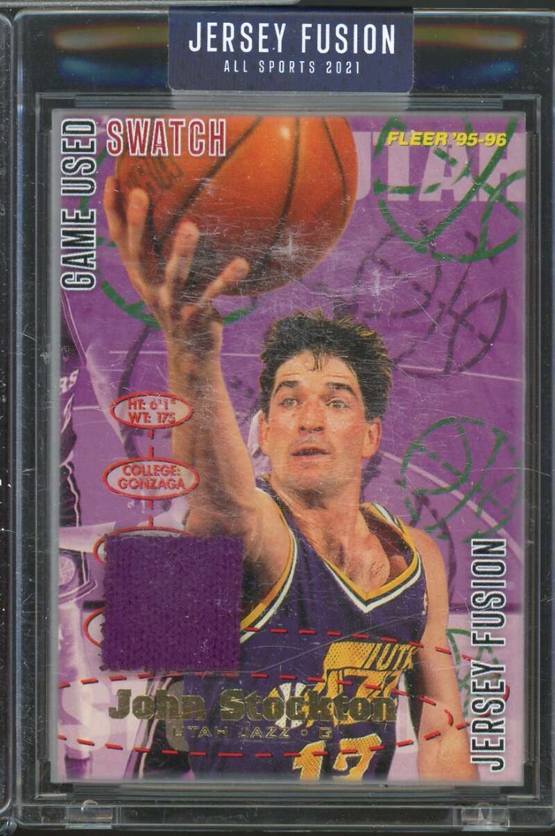 Game Used Swatch 2021 Jersey Fusion All Sport Edition John Stockton #JF-JS87  Image 1