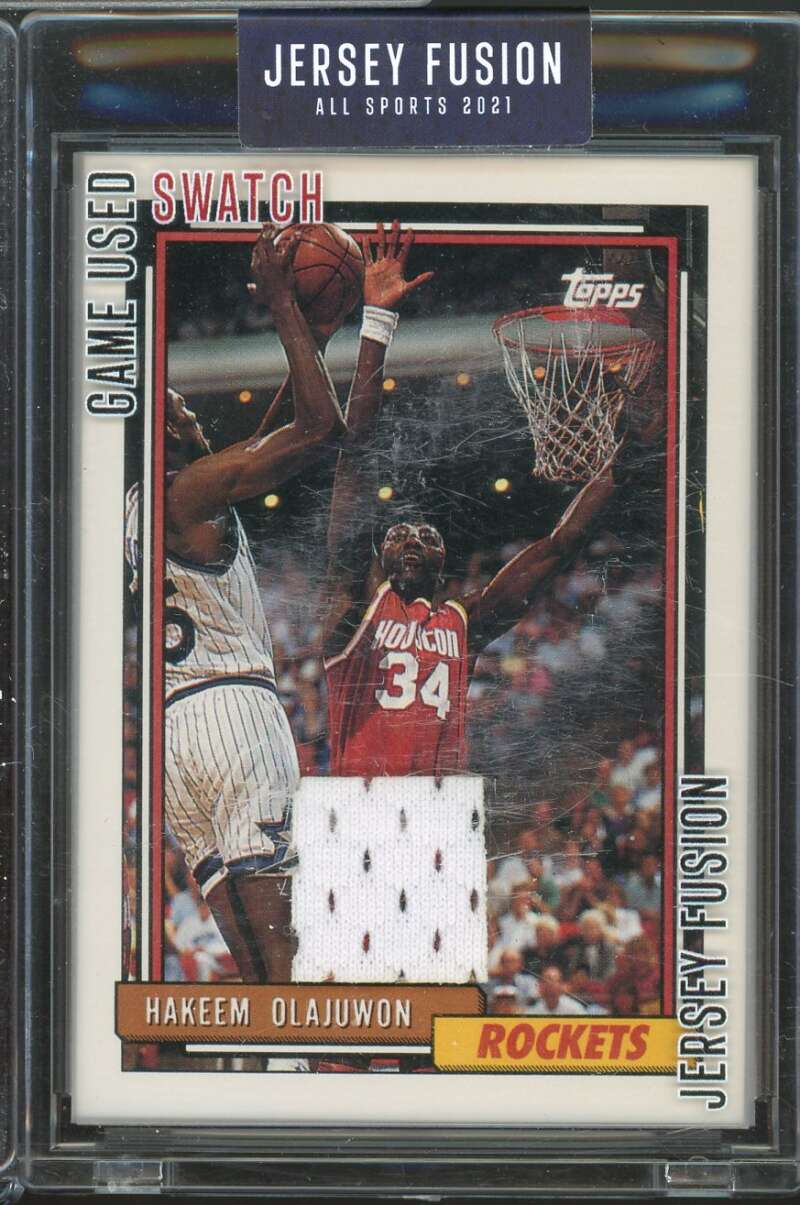 Game Used Swatch 2021 Jersey Fusion All Sport Edition Hakeem Olajuwon #JF-HO90  Image 1