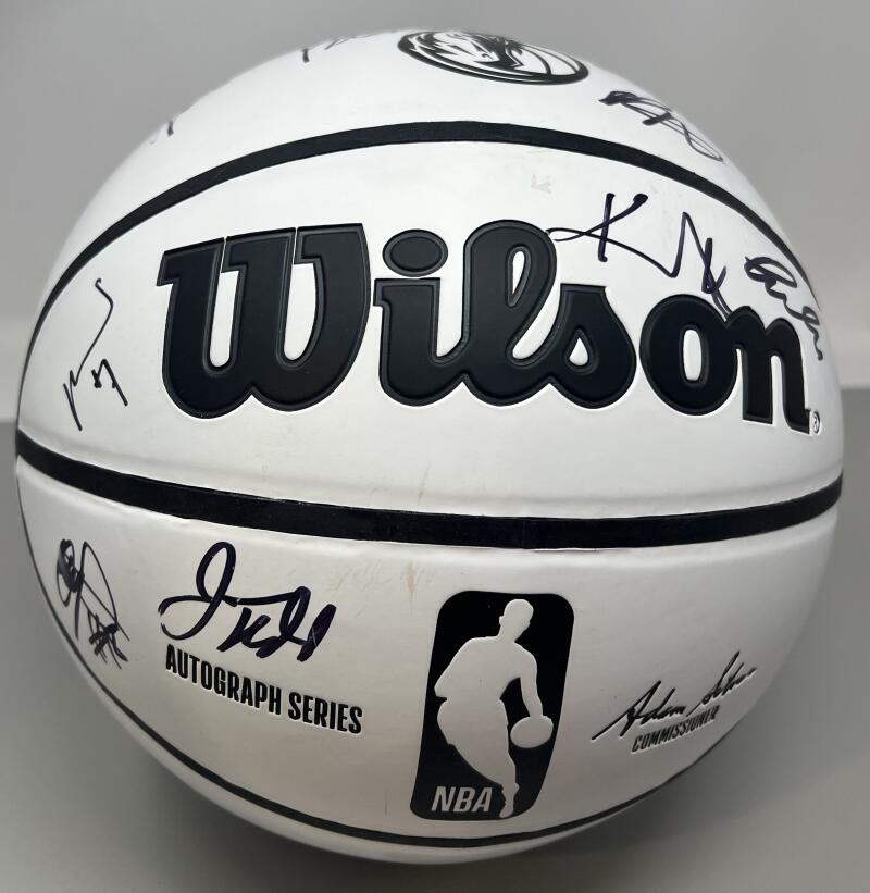 2023-24 Dallas Mavericks Team Autographed Signed Basketball JSA Authentic KID,LUKA,IRVING Image 2