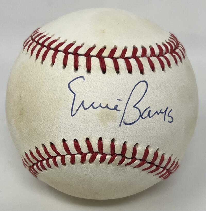 Ernie Banks Autograph Signed Official Major League Ball JSA Authentic  Image 1