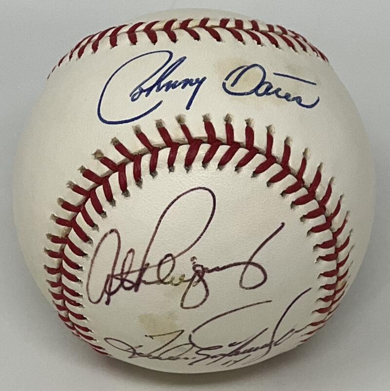 A Rod, Johnny Oates, A Galarraga Autograph Signed Official Major League Ball JSA Authentic  Image 2