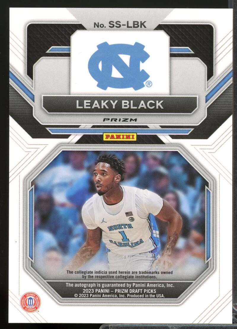 Leaky Black Rookie 2023-24 Prizm Draft Sensational Signatures Auto Green #34  Image 2