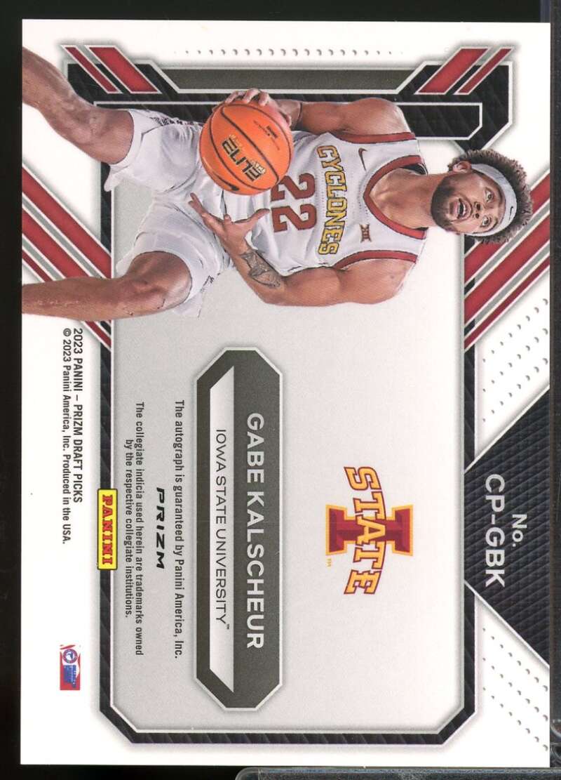 Gabe Kalscheur Rookie 2023-24 Prizm Draft College Penmanship Auto Green #37  Image 2