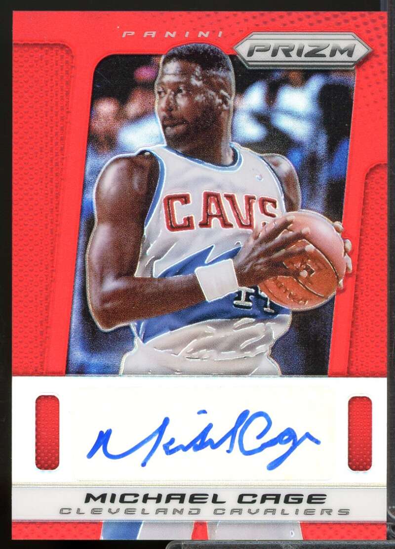 Michael Cage /99 Card 2013-14 Panini Prizm Autographs Prizms Red #186  Image 1