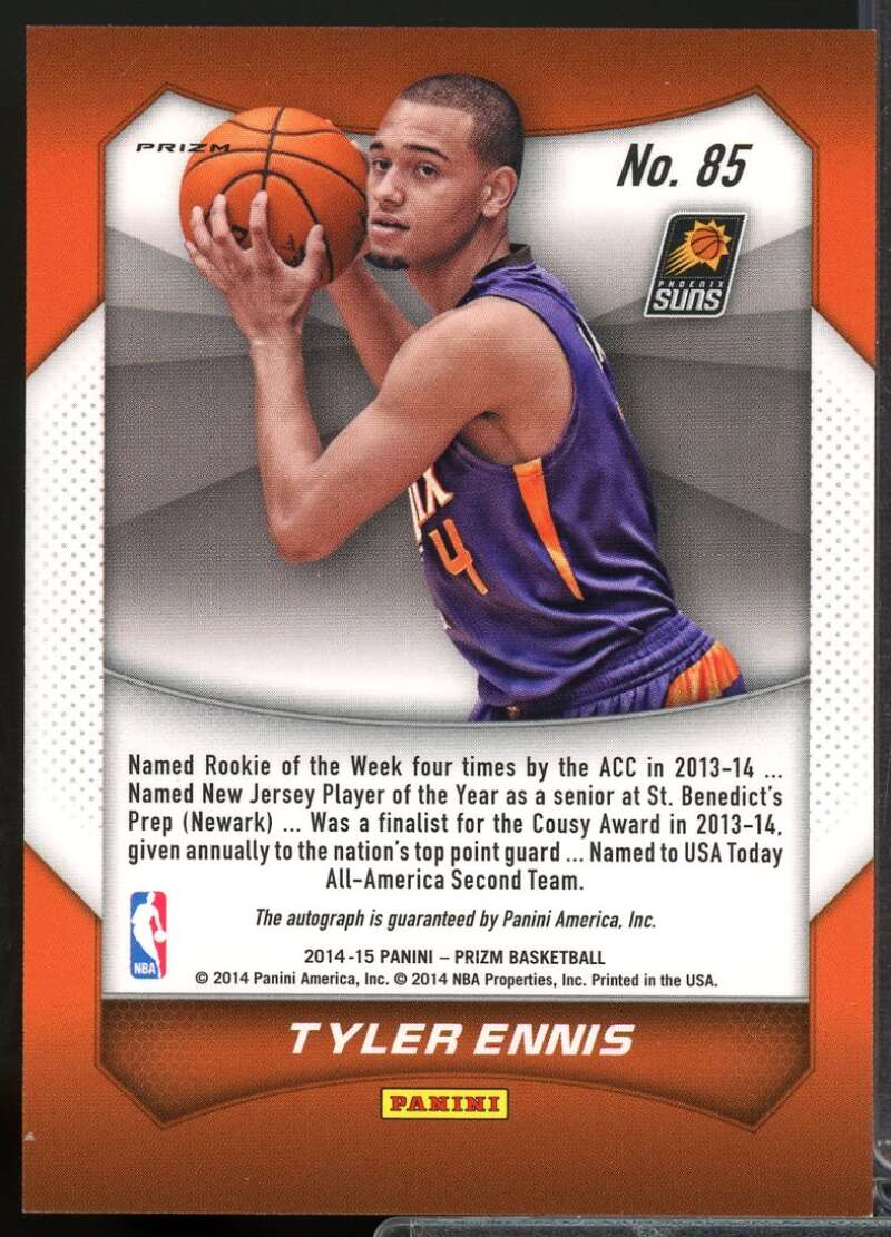 Tyler Ennis Rookie Card 2014-15 Panini Prizm Autographs Green #85  Image 2