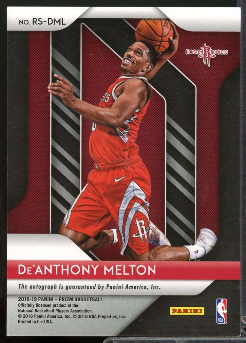 De'Anthony Melton Card 2018-19 Panini Prizm Rookie Signatures Autograph #37  Image 2