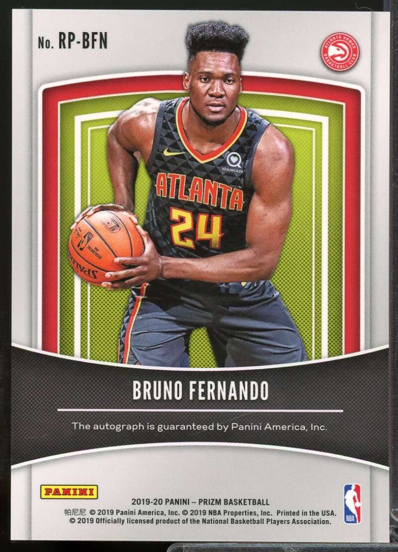 Bruno Fernando Card 2019-20 Panini Prizm Rookie Penmanship Autograph #25  Image 2
