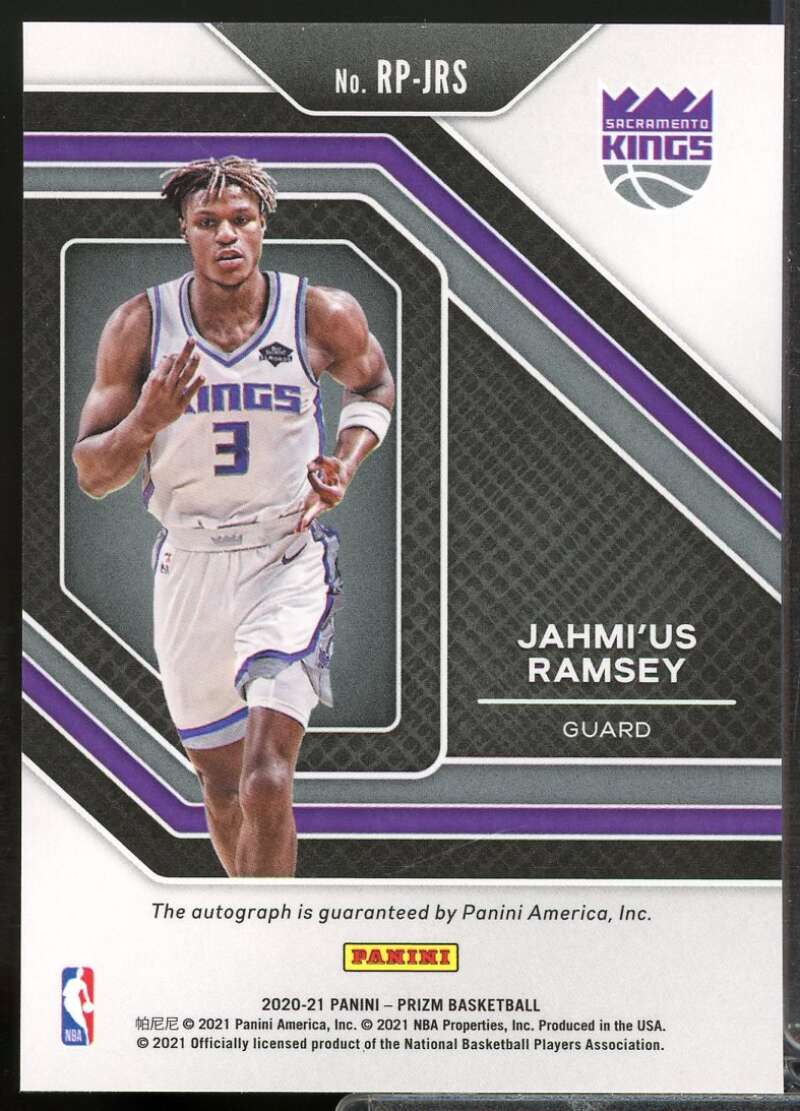 Jahmi'us Ramsey Card 2020-21 Panini Prizm Rookie Penmanship Autograph #9  Image 2