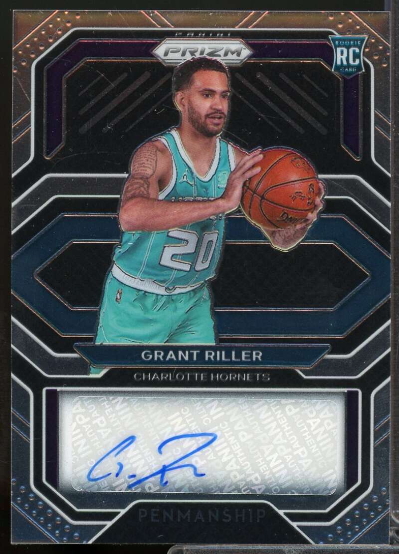 Grant Riller Card 2020-21 Panini Prizm Rookie Penmanship Autograph #16  Image 1